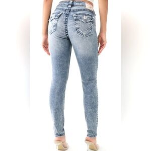 True Religion Halle High Rise SN Flap Skinny Jeans Women’s Size 28 (NWT)